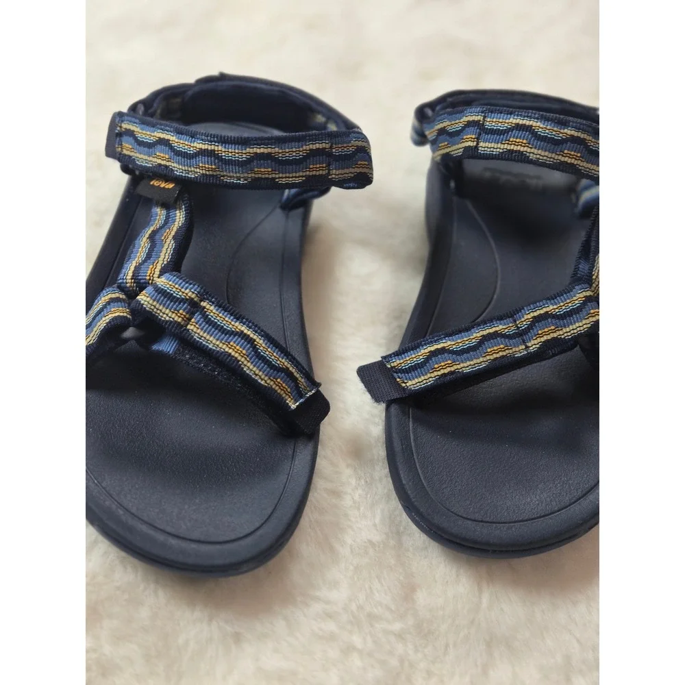 Teva Hurricane XLT2 Kids Sandals Navy Blue Multi Pattern 1019390C Size 2